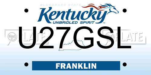 U27GSL Kentucky License Plate
