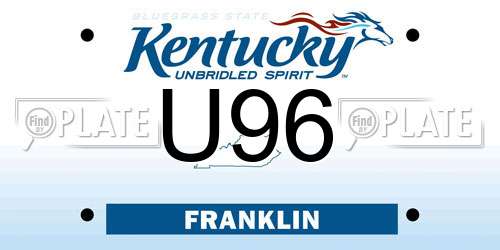 U96 Kentucky License Plate