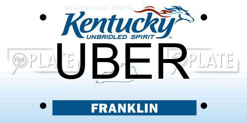 UBER Kentucky License Plate