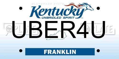 UBER4U Kentucky License Plate
