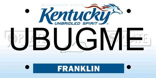UBUGME Kentucky License Plate