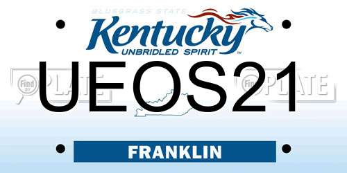 UEOS21 Kentucky License Plate