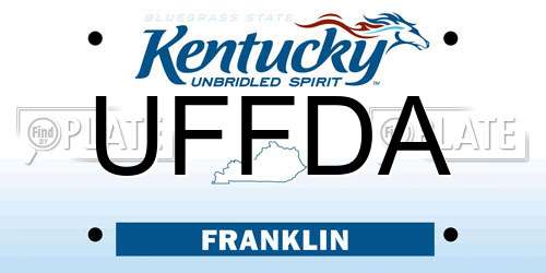 UFFDA Kentucky License Plate