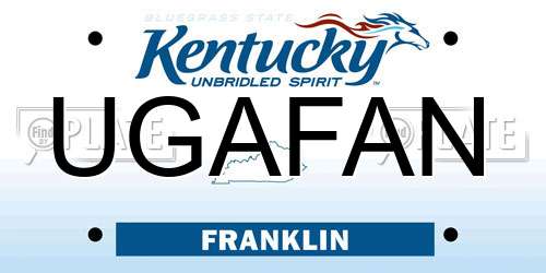 UGAFAN Kentucky License Plate