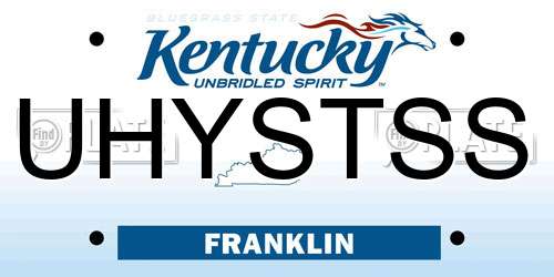 UHYSTSS Kentucky License Plate