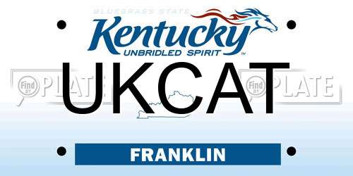 UKCAT Kentucky License Plate