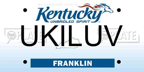 UKILUV Kentucky License Plate