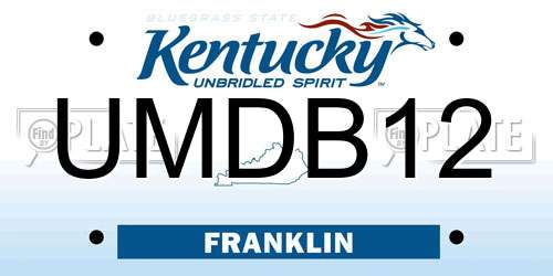 UMDB12 Kentucky License Plate