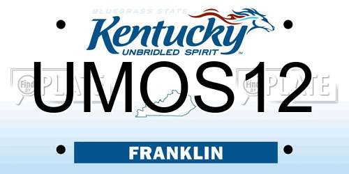 UMOS12 Kentucky License Plate