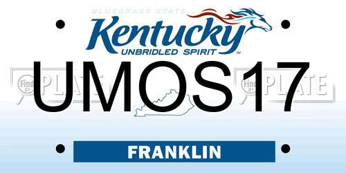UMOS17 Kentucky License Plate