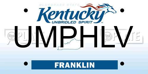 UMPHLV Kentucky License Plate