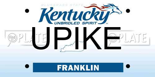 UPIKE Kentucky License Plate