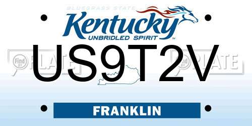 US9T2V Kentucky License Plate