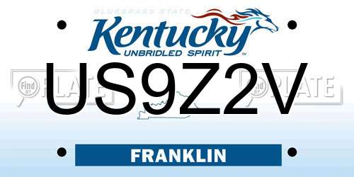 US9Z2V Kentucky License Plate