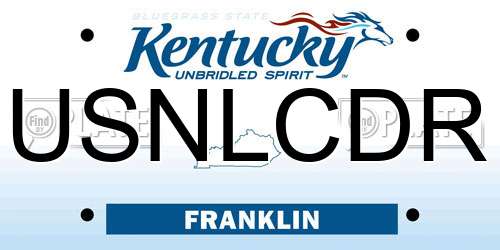 USNLCDR Kentucky License Plate