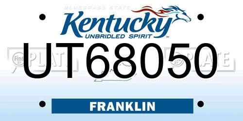 UT68050 Kentucky License Plate
