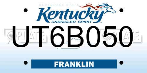 UT6B050 Kentucky License Plate