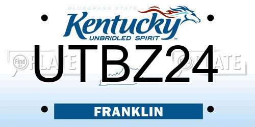 UTBZ24 Kentucky License Plate