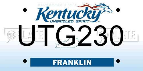UTG230 Kentucky License Plate