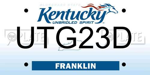 UTG23D Kentucky License Plate
