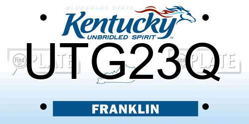 UTG23Q Kentucky License Plate