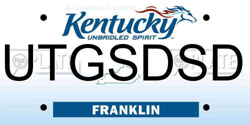 UTGSDSD Kentucky License Plate