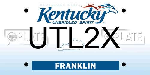 UTL2X Kentucky License Plate