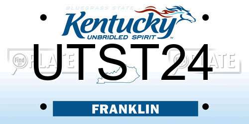 UTST24 Kentucky License Plate