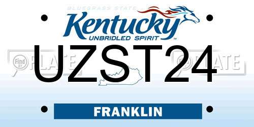 UZST24 Kentucky License Plate