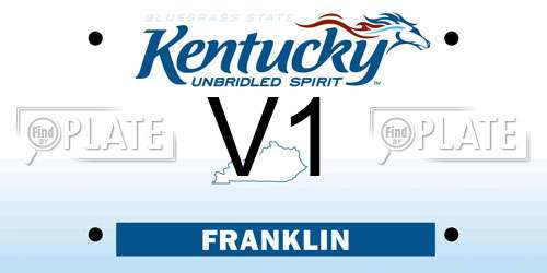 V1 Kentucky License Plate