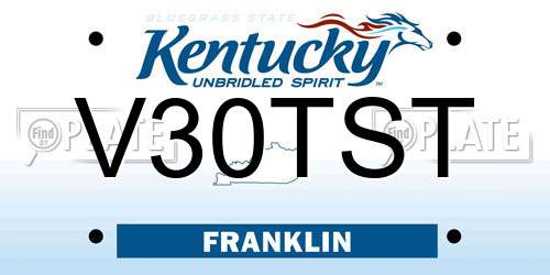 V30TST Kentucky License Plate