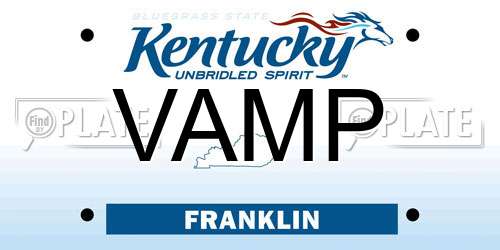 VAMP Kentucky License Plate