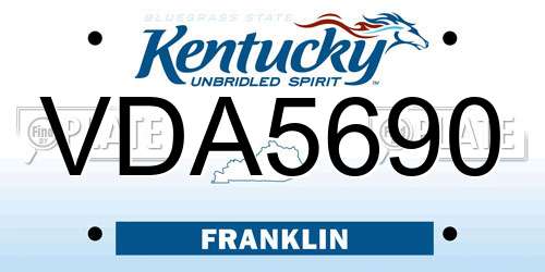 VDA5690 Kentucky License Plate