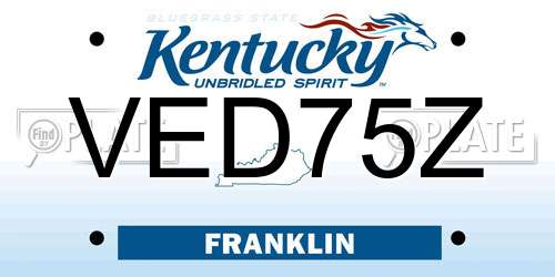 VED75Z Kentucky License Plate