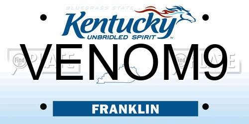 VENOM9 Kentucky License Plate