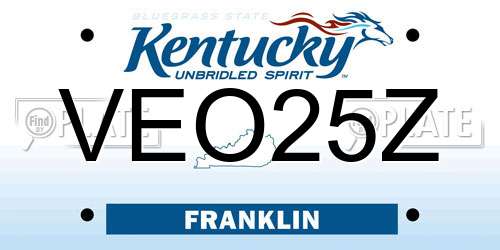 VEO25Z Kentucky License Plate
