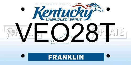 VEO28T Kentucky License Plate