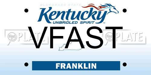 VFAST Kentucky License Plate