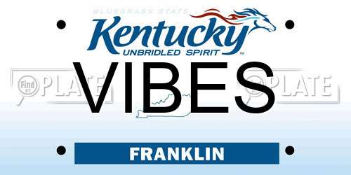 VIBES Kentucky License Plate