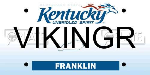 VIKINGR Kentucky License Plate