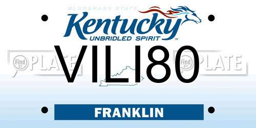 VILI80 Kentucky License Plate