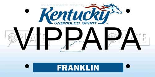 VIPPAPA Kentucky License Plate
