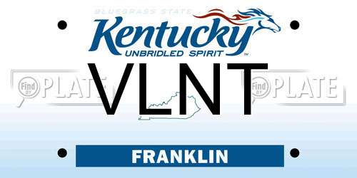VLNT Kentucky License Plate