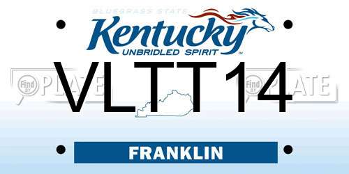 VLTT14 Kentucky License Plate