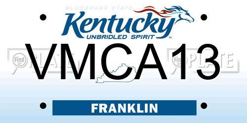 VMCA13 Kentucky License Plate
