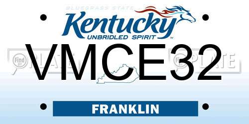 VMCE32 Kentucky License Plate