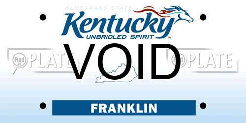 VOID Kentucky License Plate