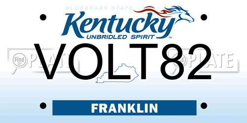 VOLT82 Kentucky License Plate