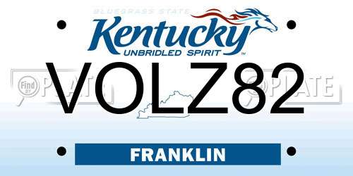 VOLZ82 Kentucky License Plate