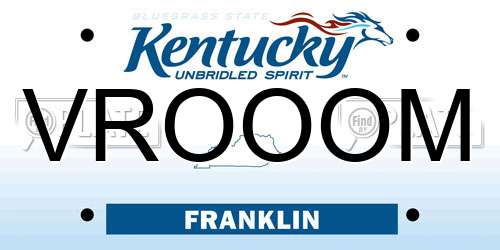 VROOOM Kentucky License Plate